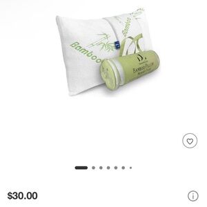 Bamboo Memory Foam Pillow - White and Green